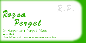 rozsa pergel business card